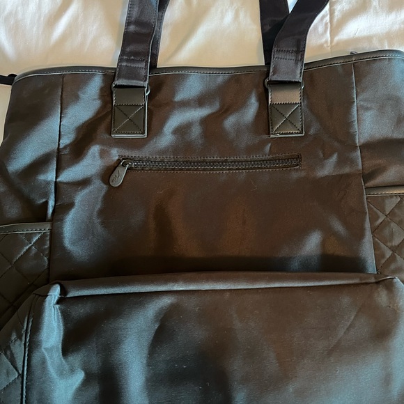 Pampered Chef Black Quilted Tote with Blue Logo - Picture 4 of 5